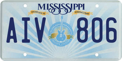 MS license plate AIV806