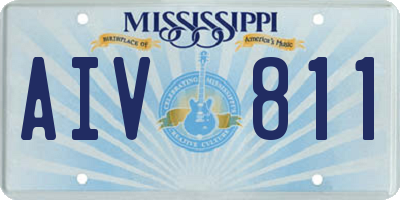 MS license plate AIV811