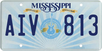 MS license plate AIV813