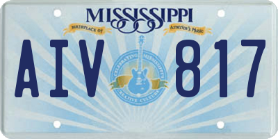 MS license plate AIV817