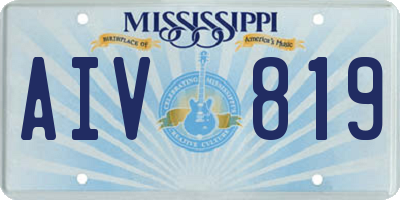 MS license plate AIV819