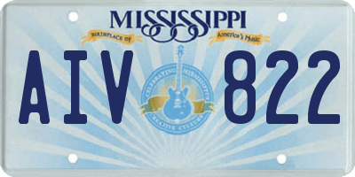 MS license plate AIV822