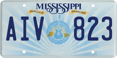 MS license plate AIV823