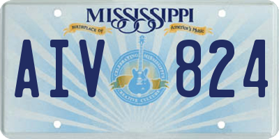 MS license plate AIV824