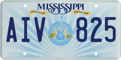 MS license plate AIV825