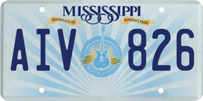 MS license plate AIV826