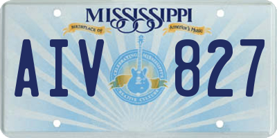 MS license plate AIV827