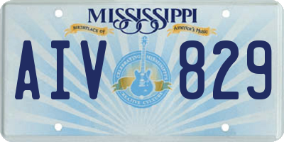 MS license plate AIV829