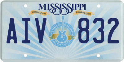 MS license plate AIV832