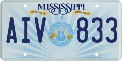 MS license plate AIV833