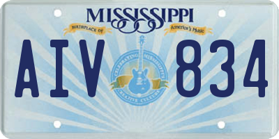 MS license plate AIV834