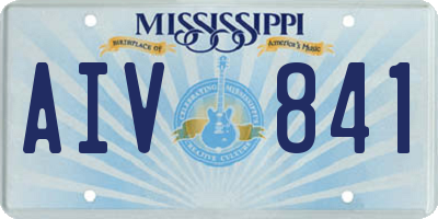 MS license plate AIV841
