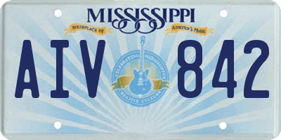 MS license plate AIV842