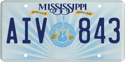 MS license plate AIV843