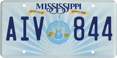 MS license plate AIV844