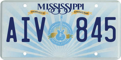 MS license plate AIV845