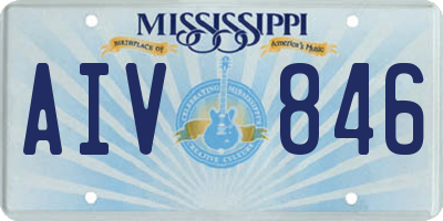 MS license plate AIV846