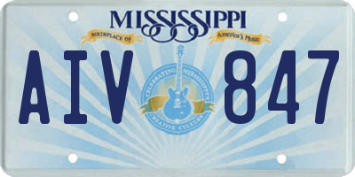 MS license plate AIV847