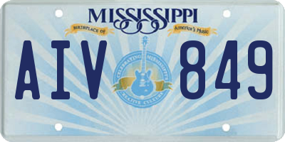 MS license plate AIV849