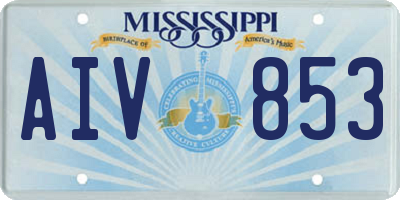 MS license plate AIV853