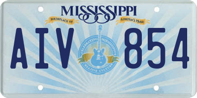 MS license plate AIV854