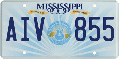 MS license plate AIV855