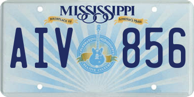 MS license plate AIV856
