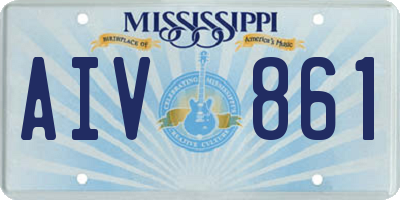 MS license plate AIV861