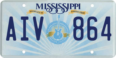 MS license plate AIV864