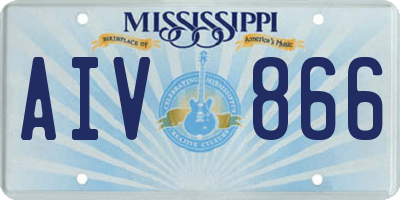 MS license plate AIV866