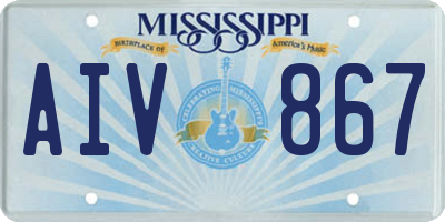 MS license plate AIV867