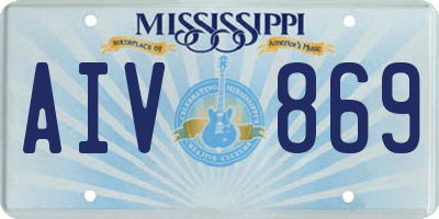 MS license plate AIV869