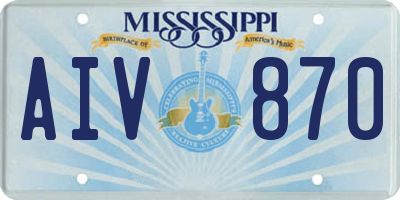 MS license plate AIV870