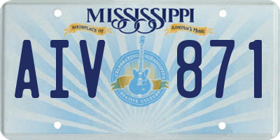 MS license plate AIV871