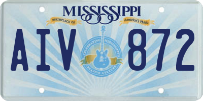 MS license plate AIV872