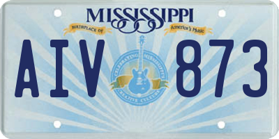 MS license plate AIV873