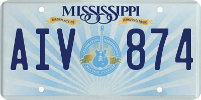 MS license plate AIV874