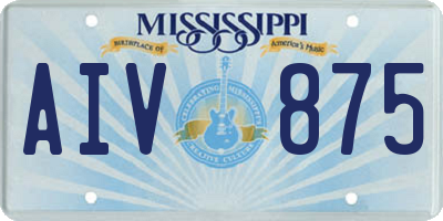 MS license plate AIV875