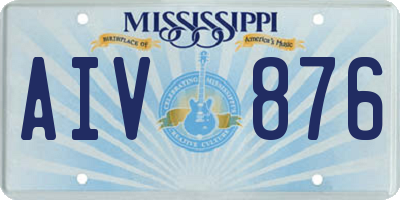 MS license plate AIV876