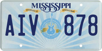 MS license plate AIV878