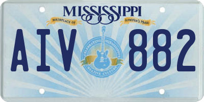 MS license plate AIV882
