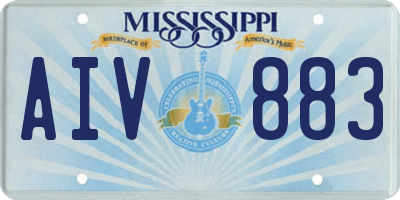 MS license plate AIV883
