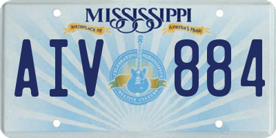 MS license plate AIV884