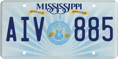 MS license plate AIV885