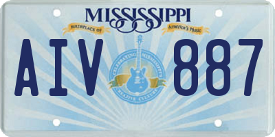 MS license plate AIV887