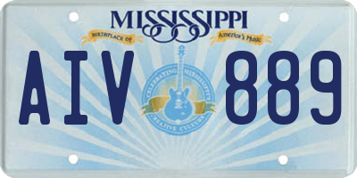 MS license plate AIV889