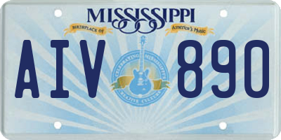 MS license plate AIV890