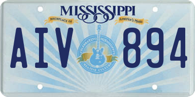 MS license plate AIV894