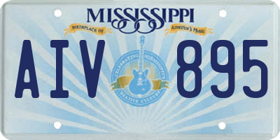 MS license plate AIV895