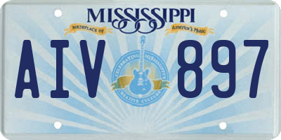 MS license plate AIV897